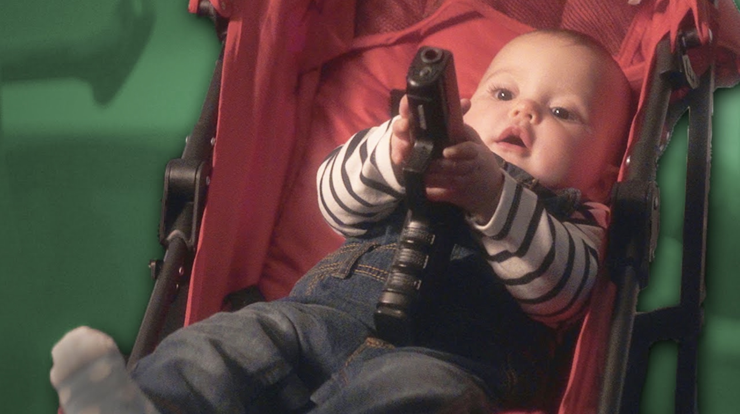 baby with guns